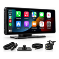 Contenu de la boîte : écran CarPlay 10,26 pouces, câble allume-cigare, support adhésif, câble de caméra et caméra de recul 8 LED