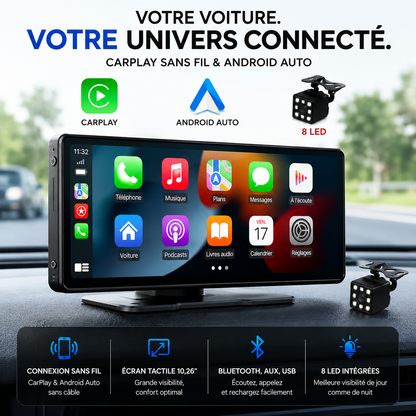 Écran tactile voiture CarPlay 10,26 pouces vue d'ensemble du produit